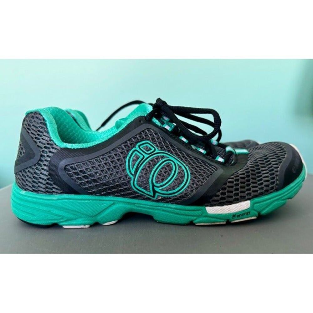 Pearl Izumi Streak II running shoes - womens 9.5 - grey black with green